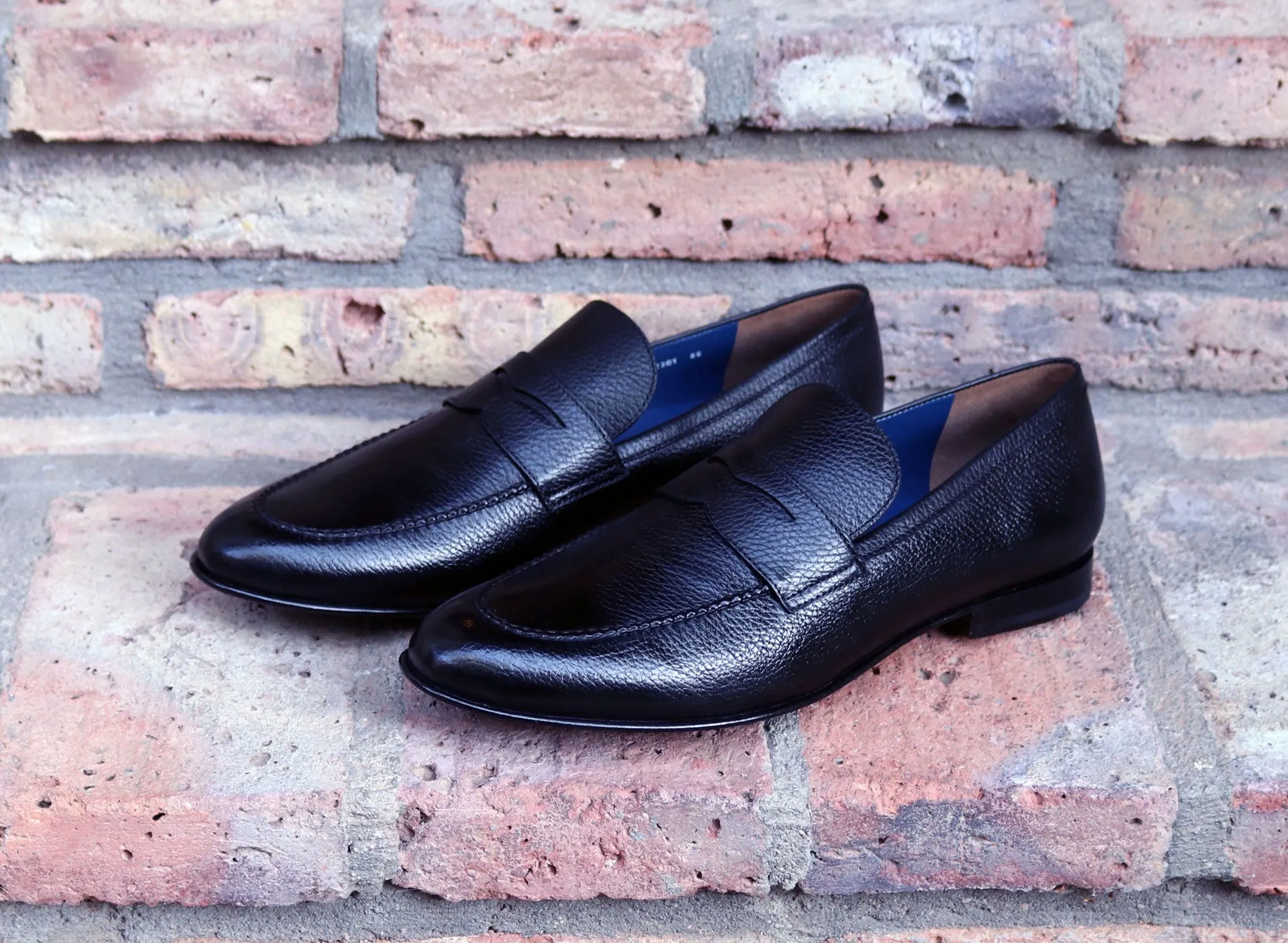 Jean Pierre Deerskin Penny Loafer Navy