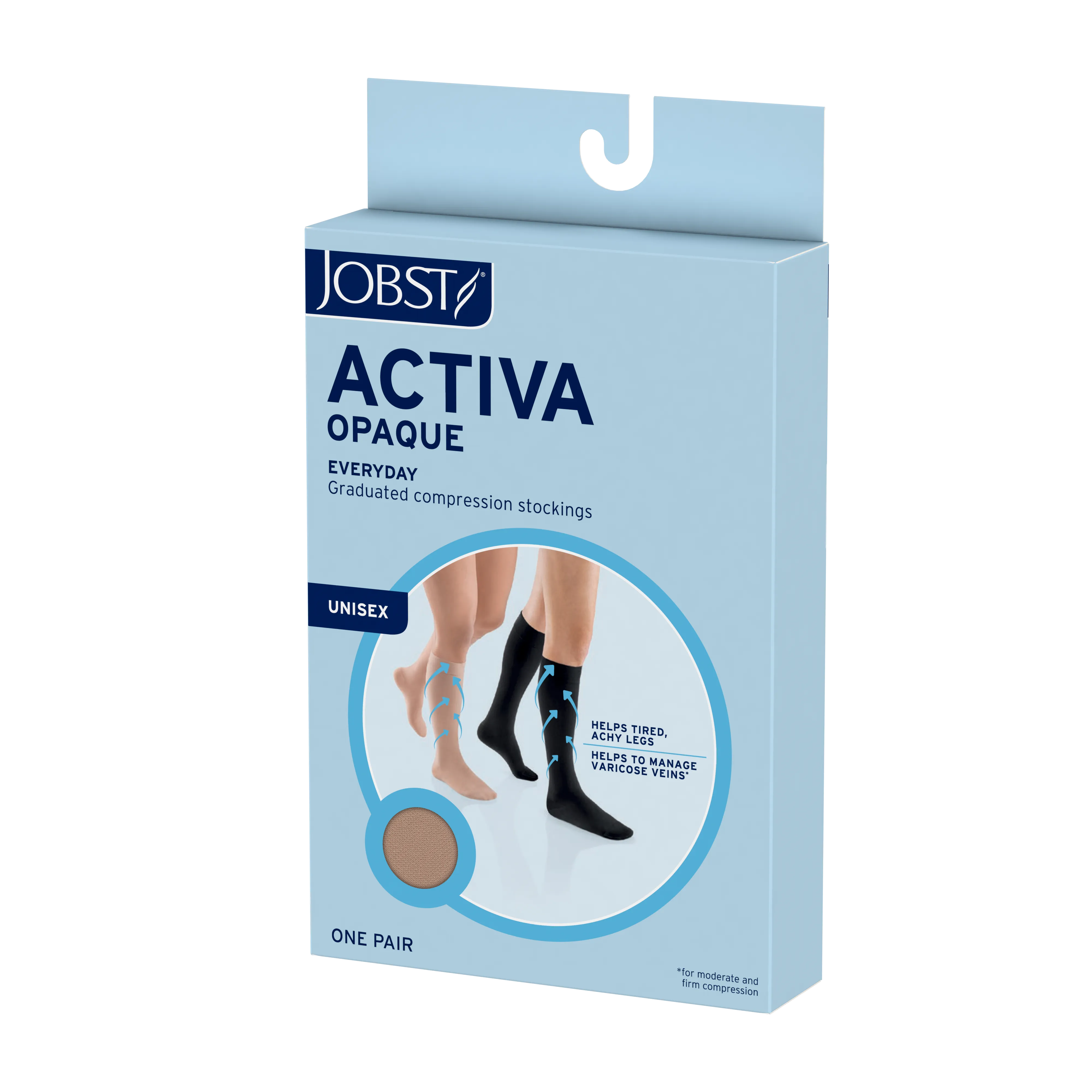 JOBST ACTIVA Opaque 15-20 mmHg Compression Socks Knee High