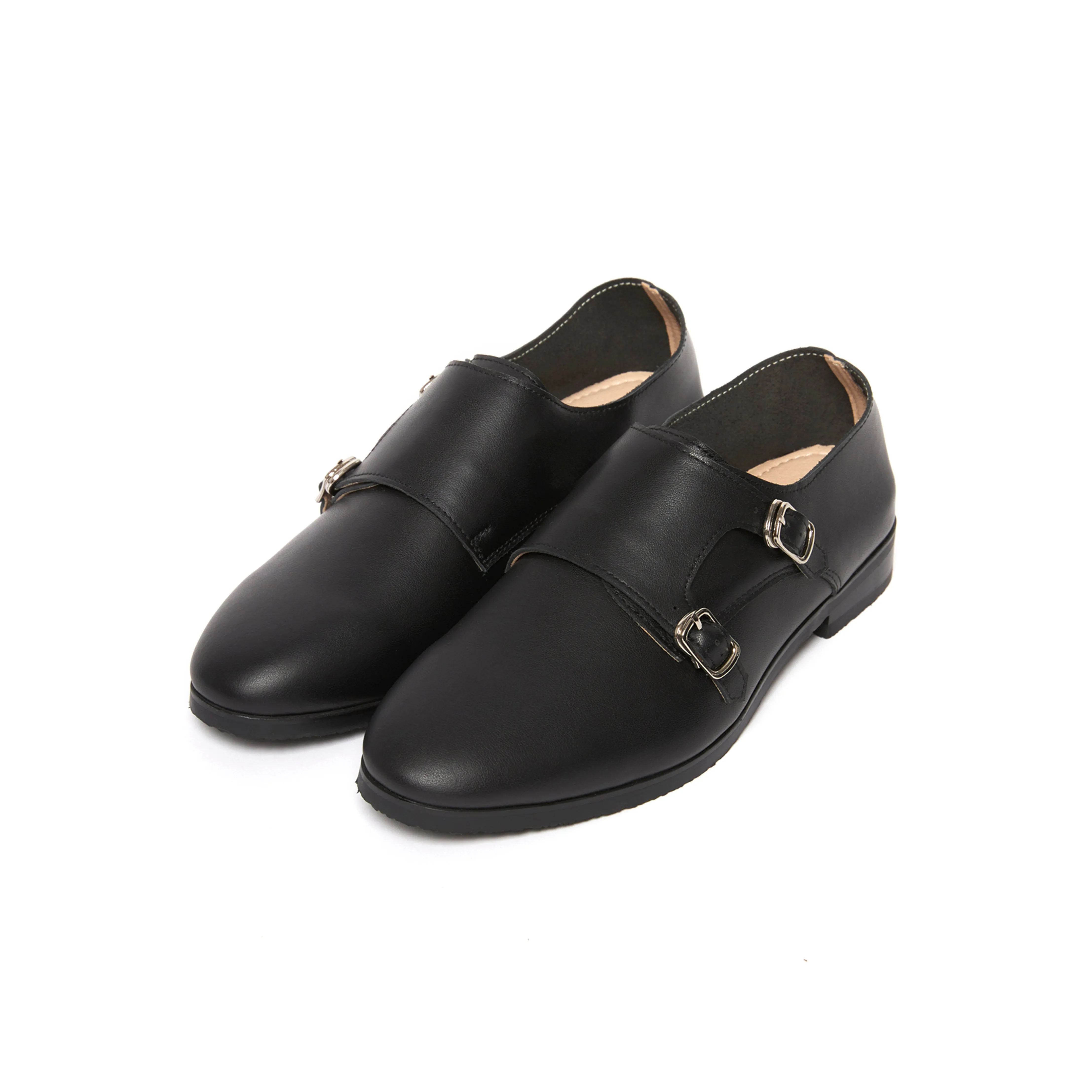 Kassel Double Monk Loafers - Black ( BLK )