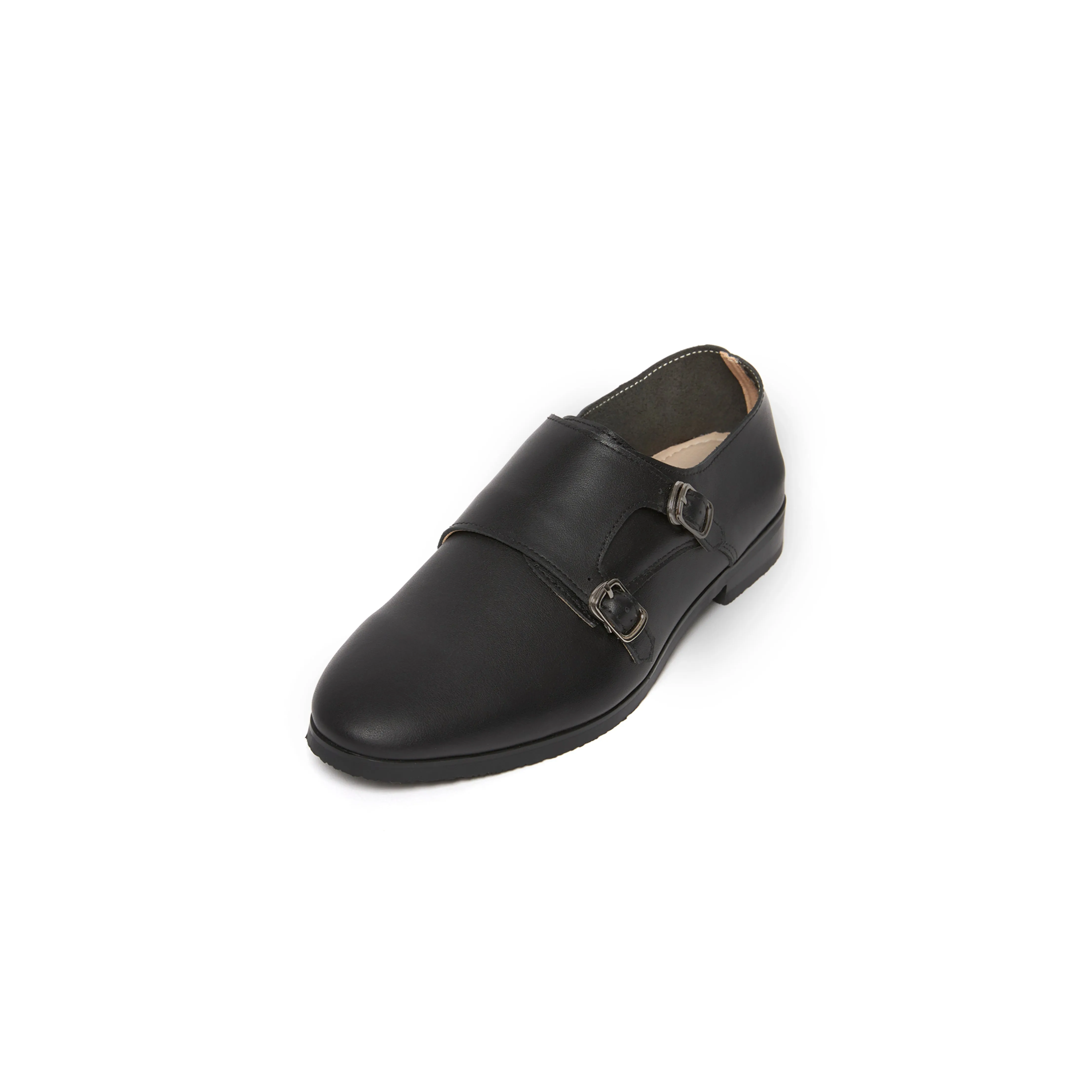 Kassel Double Monk Loafers - Black ( BLK )