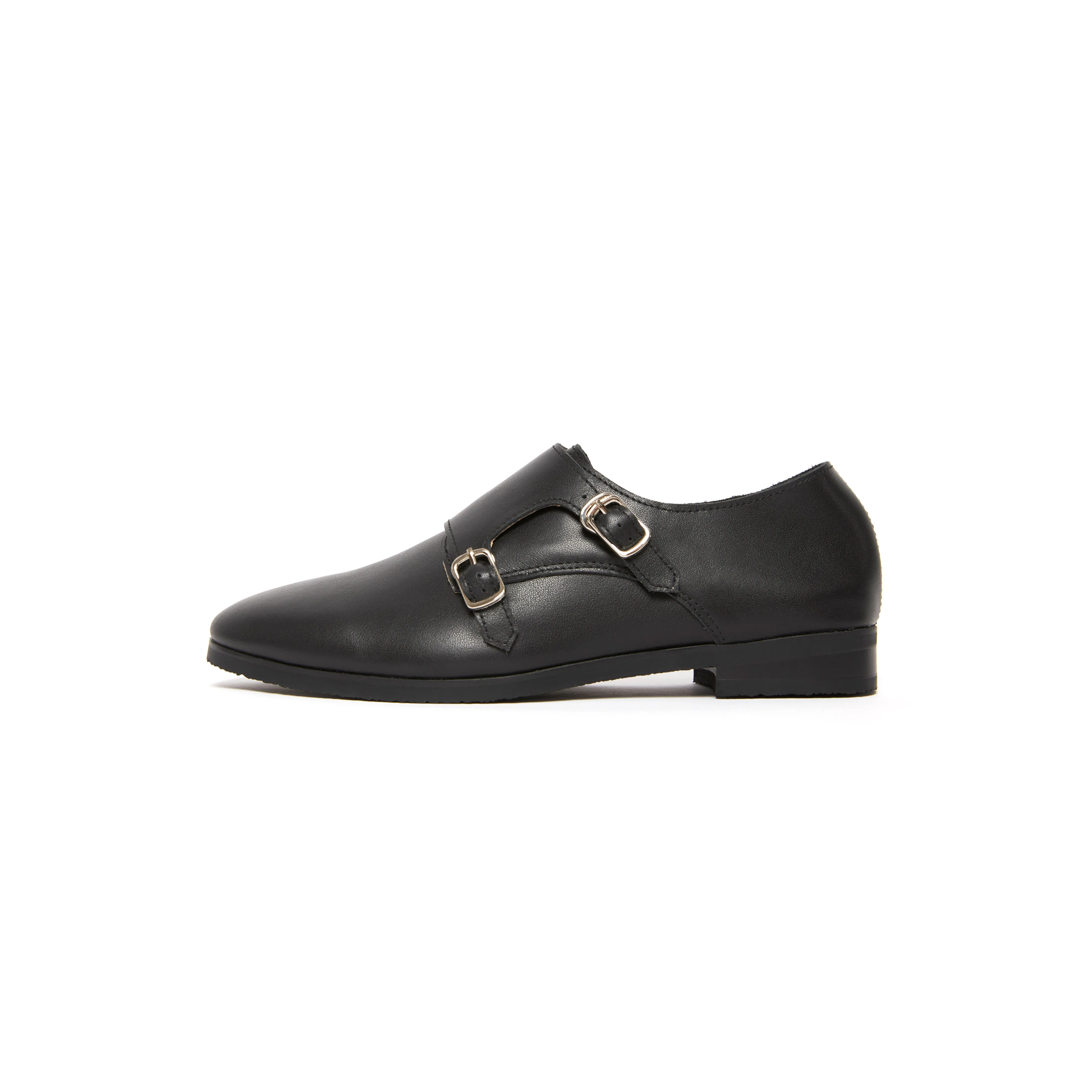 Kassel Double Monk Loafers - Black ( BLK )