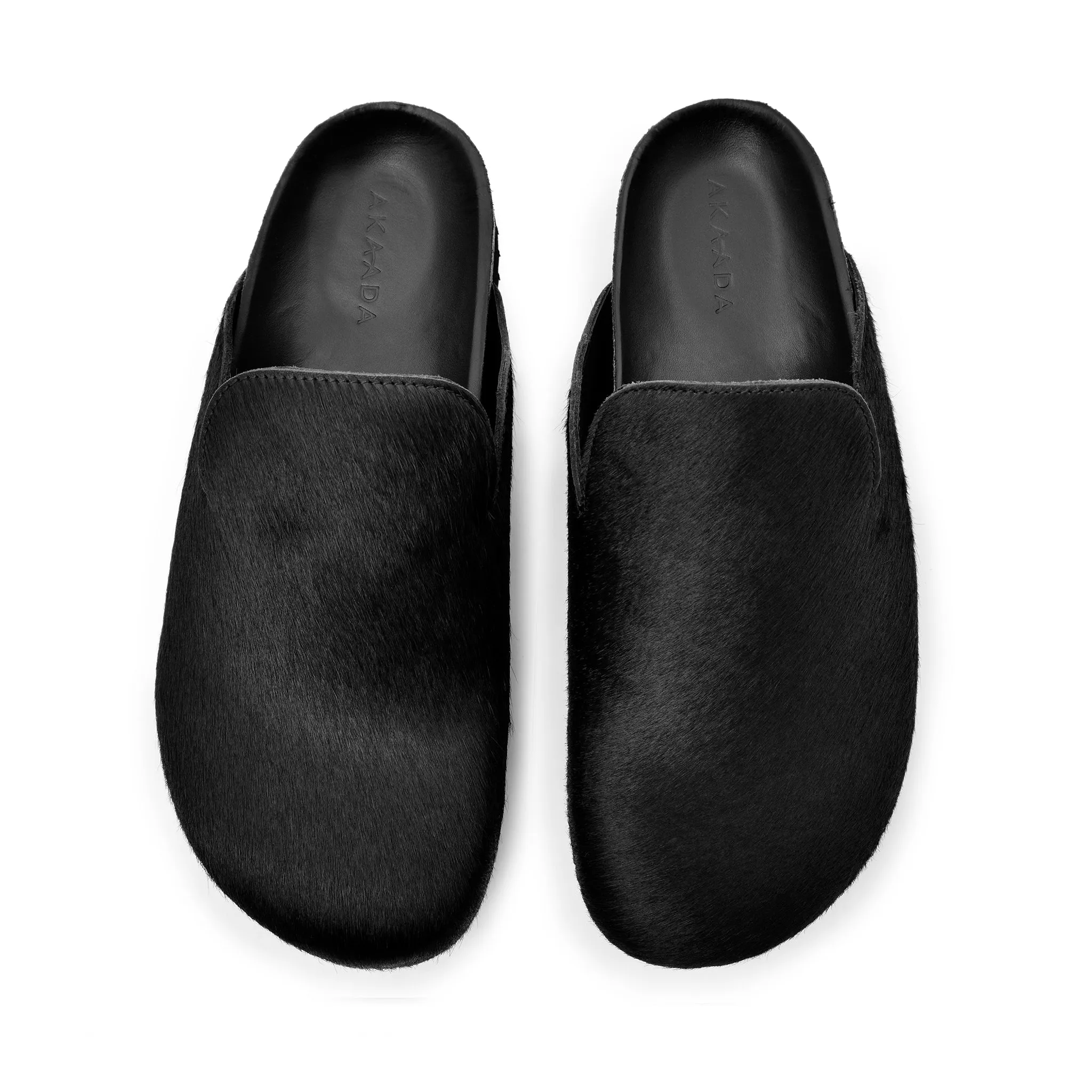 Kibo Black Pony Hair Mules