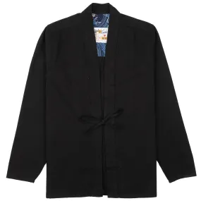 Kimono Shirt - Black Rinsed Oxford   Black Japanese Festival