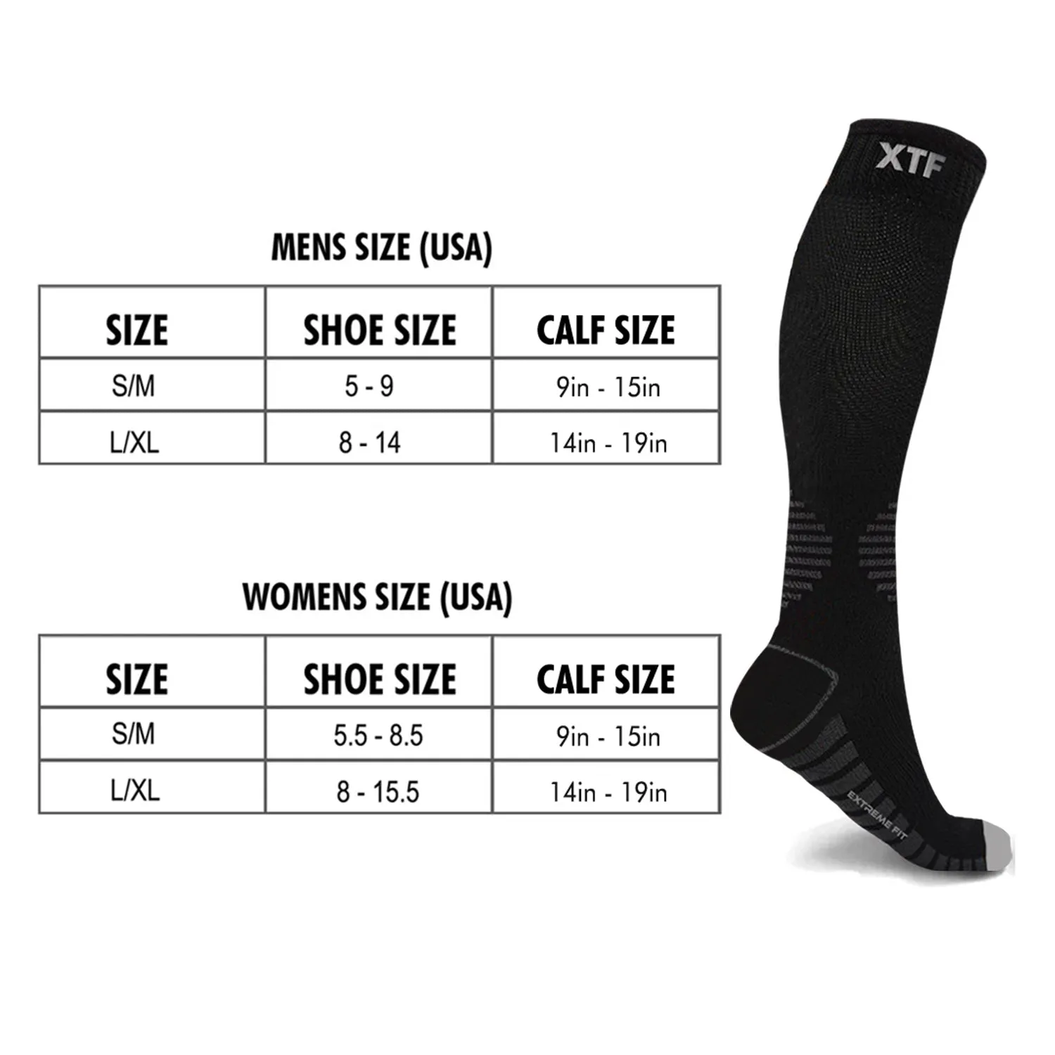 Knee-high Compression Socks (6-Pairs)