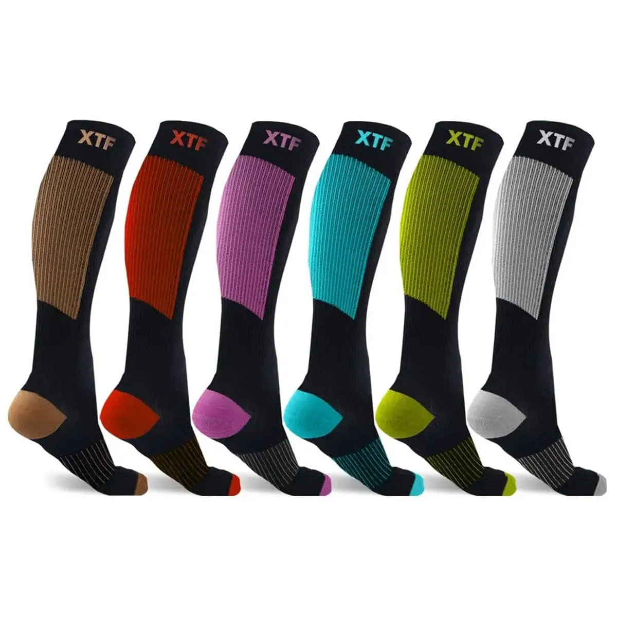 Knee-high Compression Socks (6-Pairs)