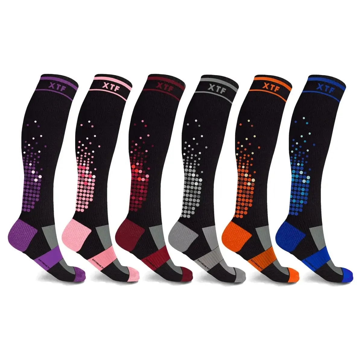 Knee-high Compression Socks (6-Pairs)