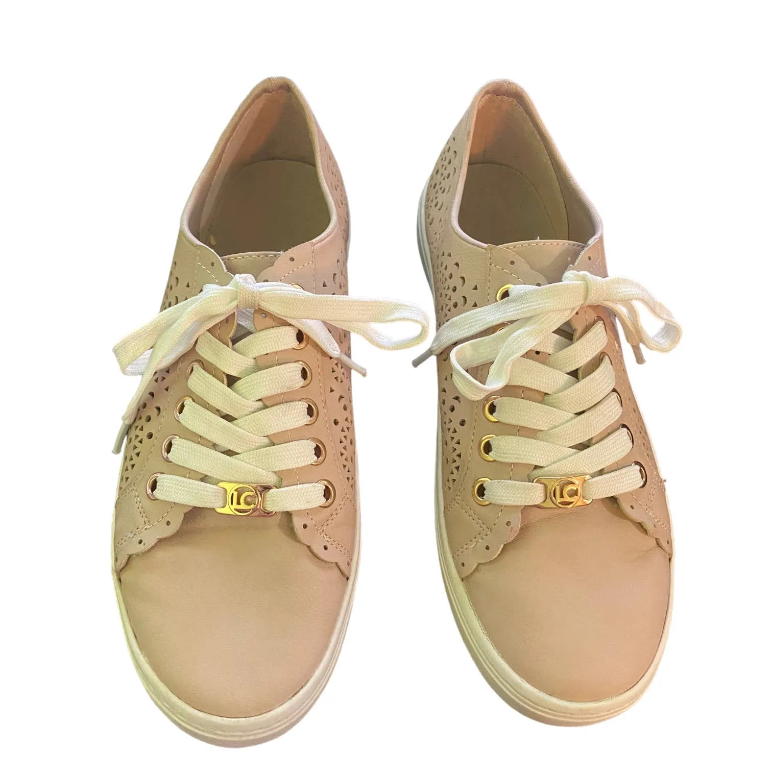 Liz Claiborne Winslow Laser Cut Blush Pink Sneakers Size 7.5