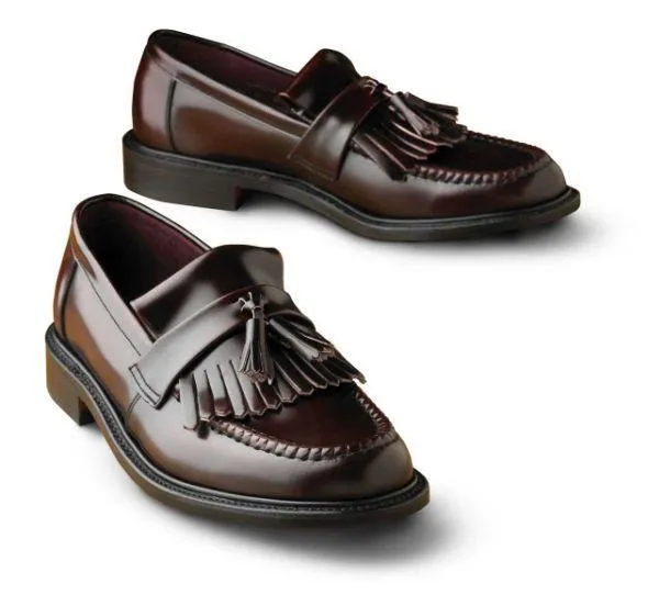 LOAKE Brighton Tassled Loafers Shoe - Oxblood