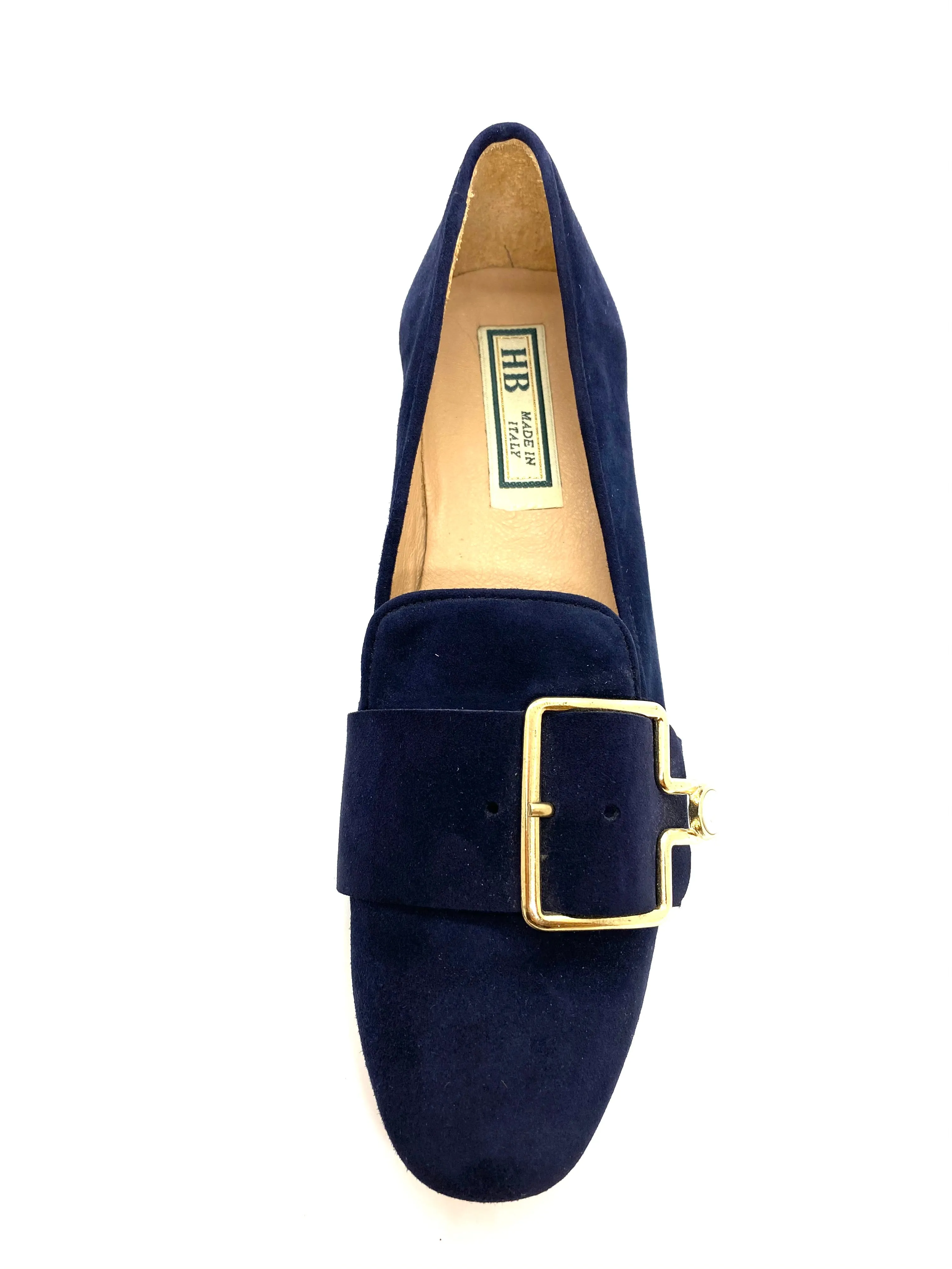 Low Heel Court Shoe With Buckle Detail