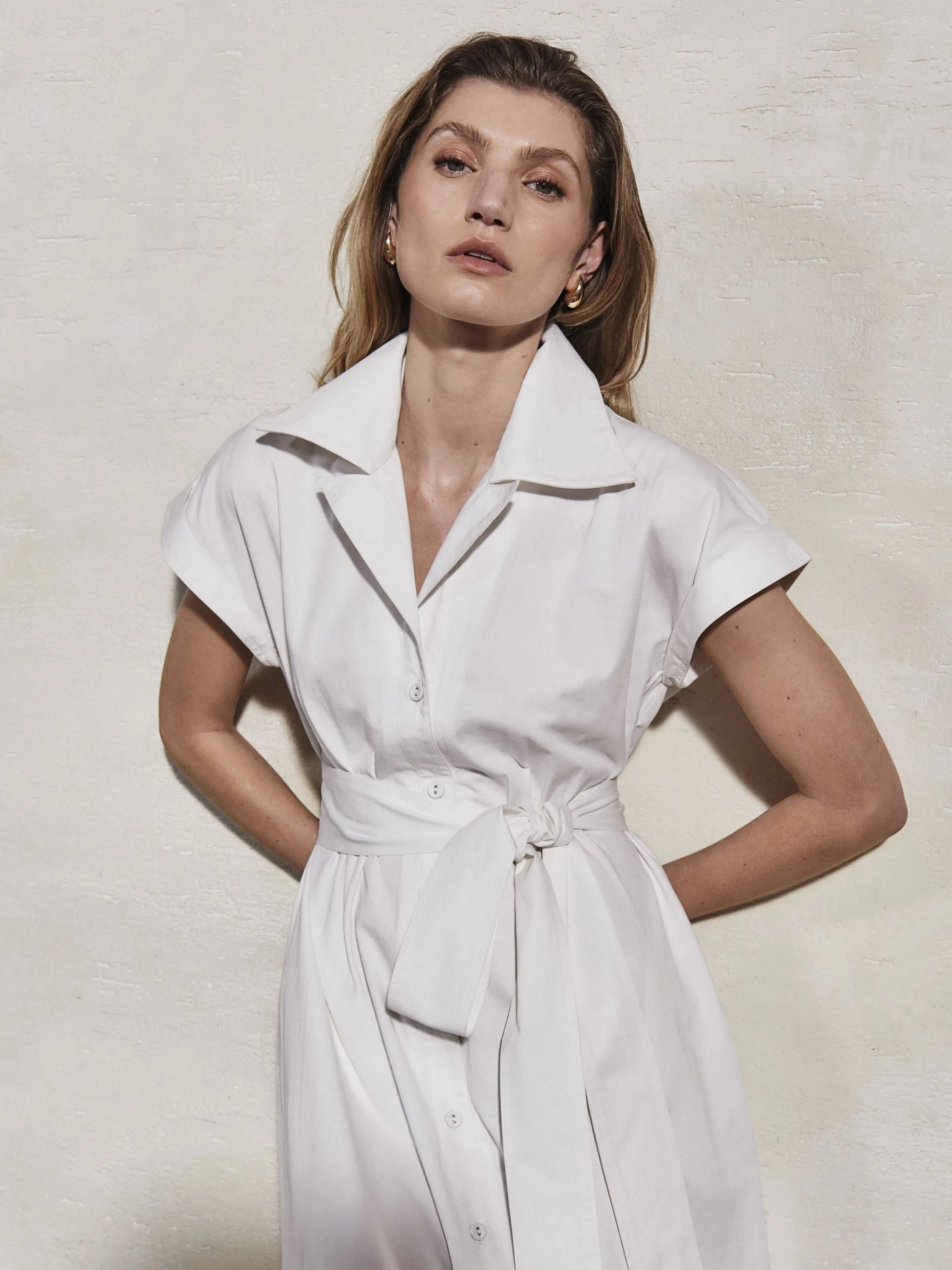 Lucy pearl cotton twill dress