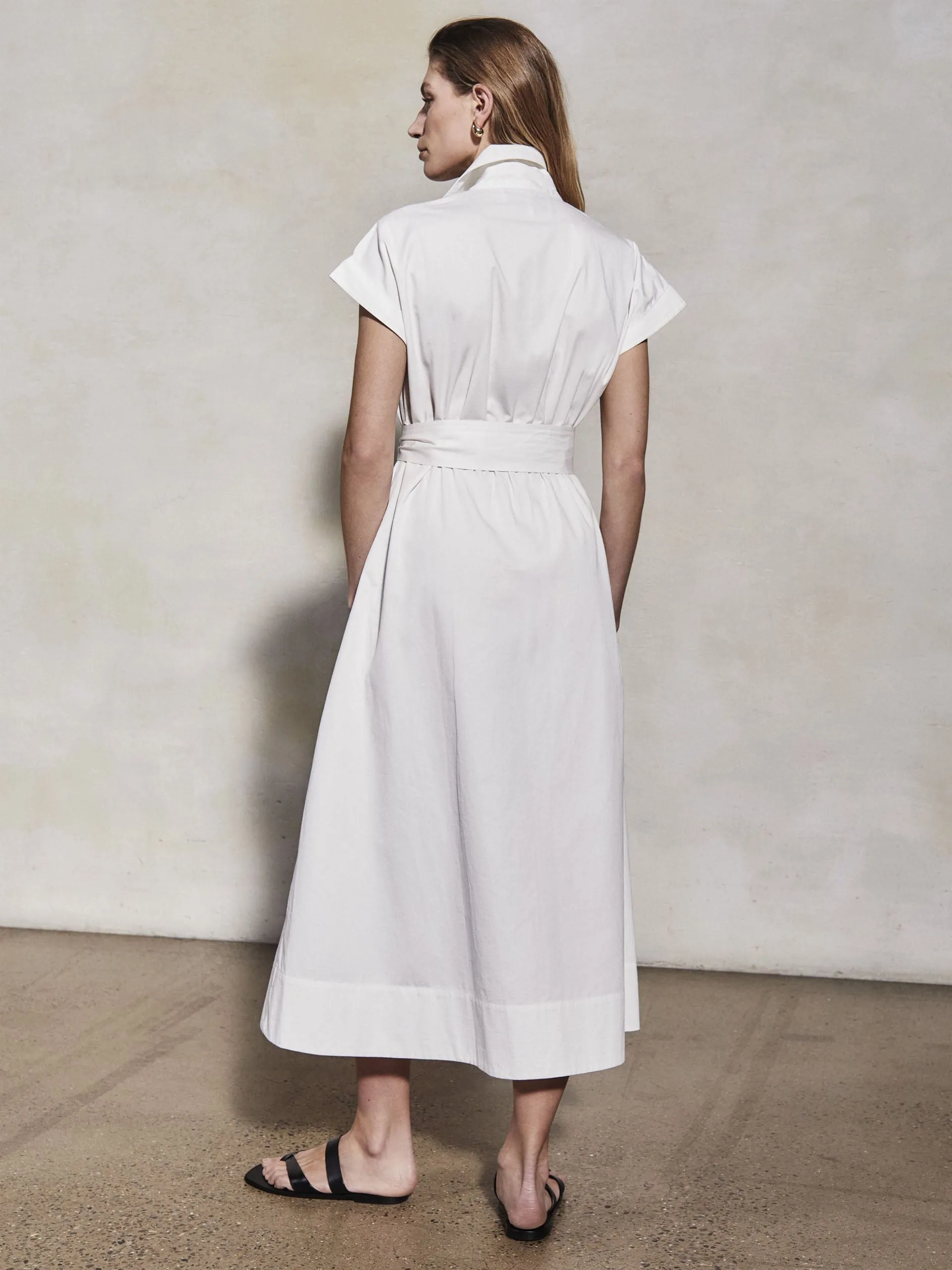 Lucy pearl cotton twill dress