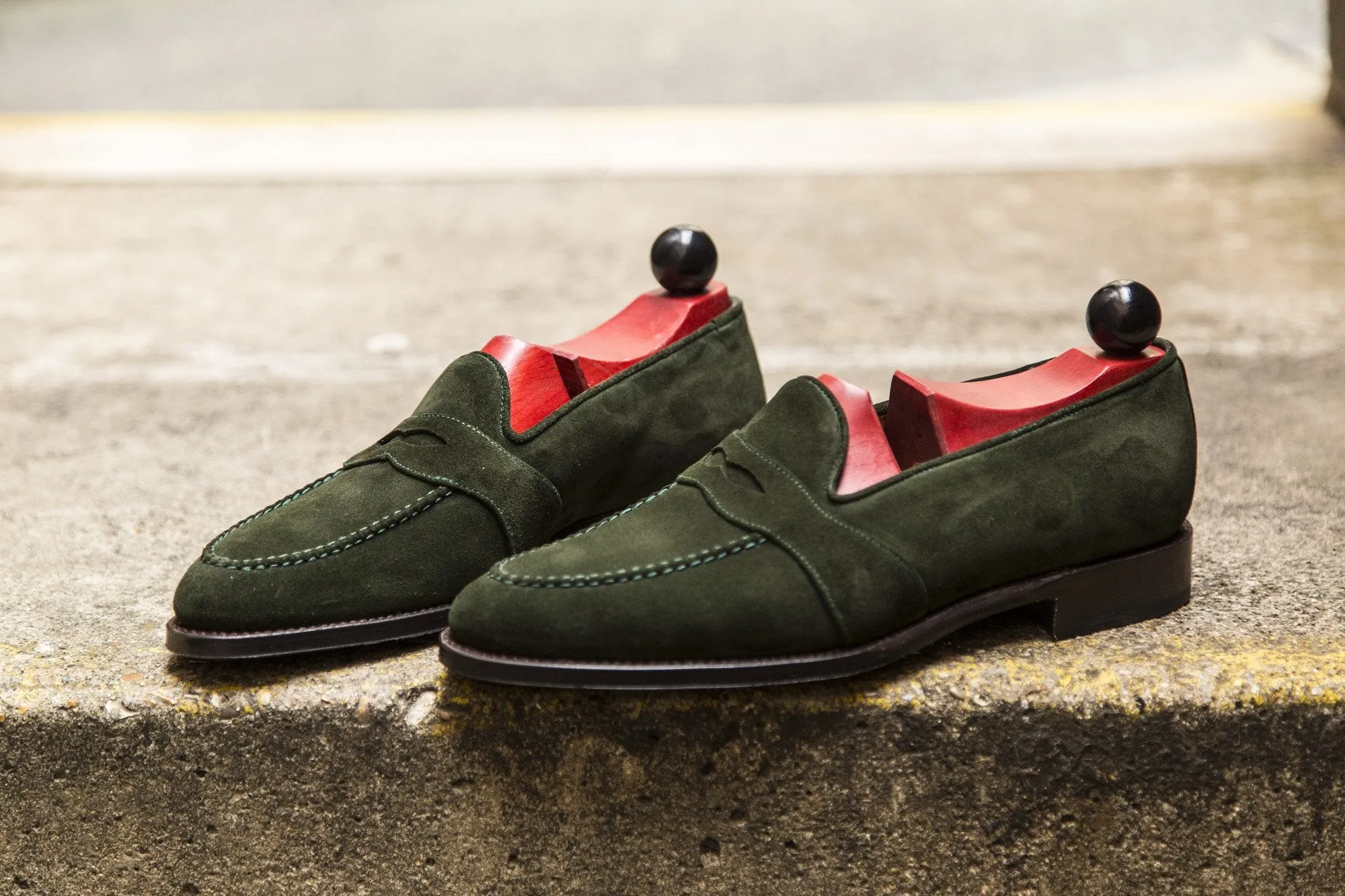 Madison - MTO - Forest Green Suede - TMG Last - Single Leather Sole