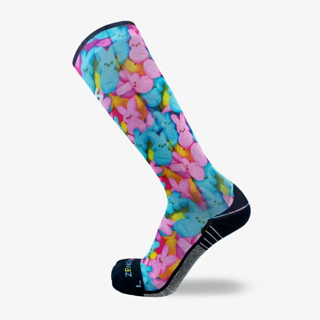 Marshmallow Bunnies Compression Socks (Knee-High)