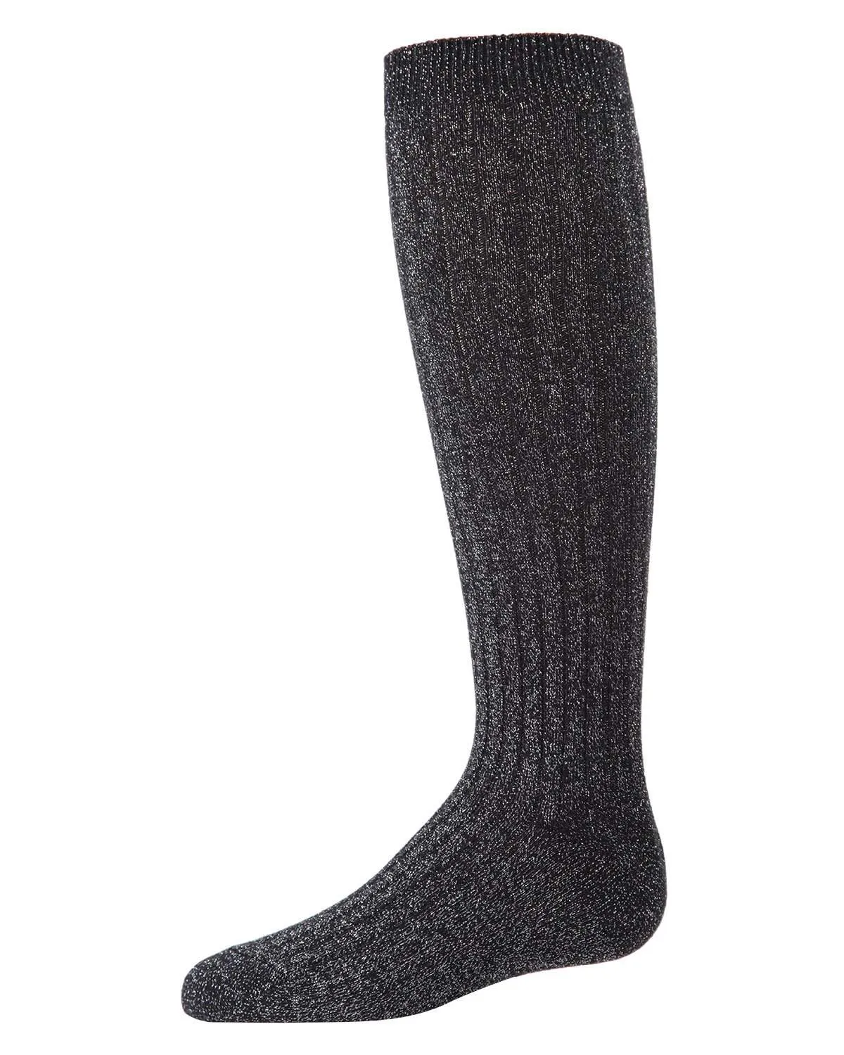 Memoi Ribbed Lurex Knee High