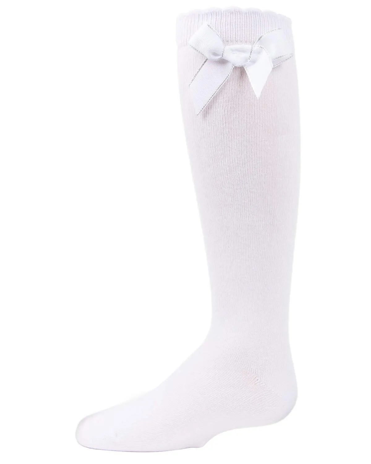 Memoi Sweet Bow Knee High White