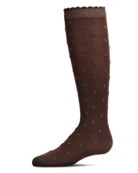 Memoi Swiss Dot Knee High Java