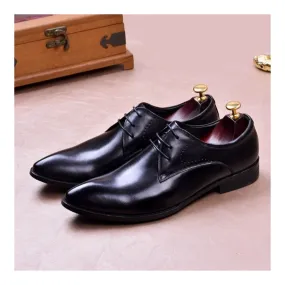 Men Lace Up Pointed Oxford Shoes