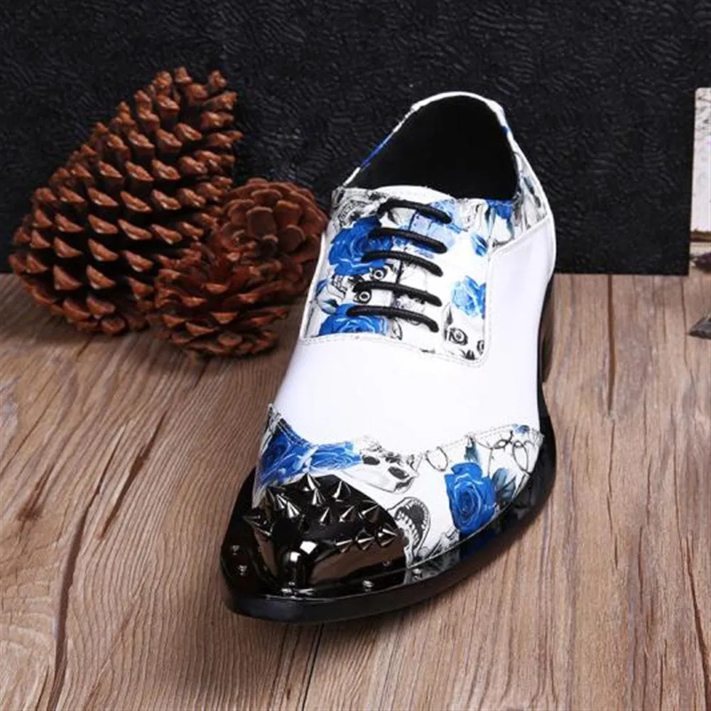 Men Lace Up Steel Toe Oxford Shoes