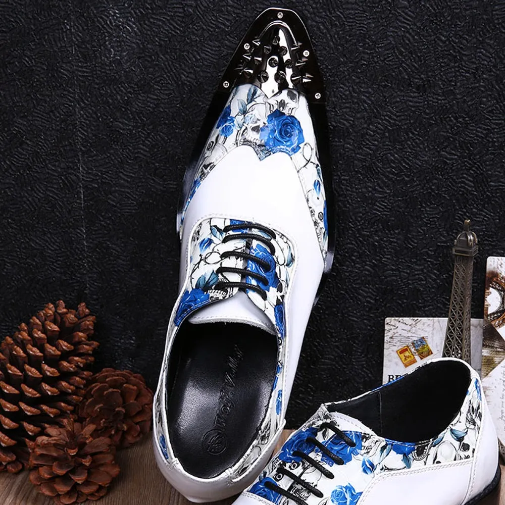 Men Lace Up Steel Toe Oxford Shoes