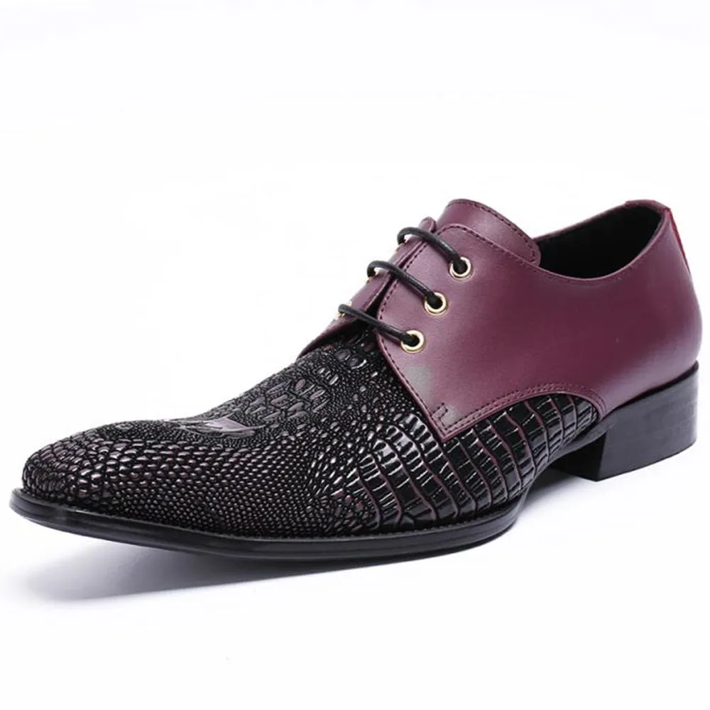 Men Lace Up Two Tones Oxford Shoes