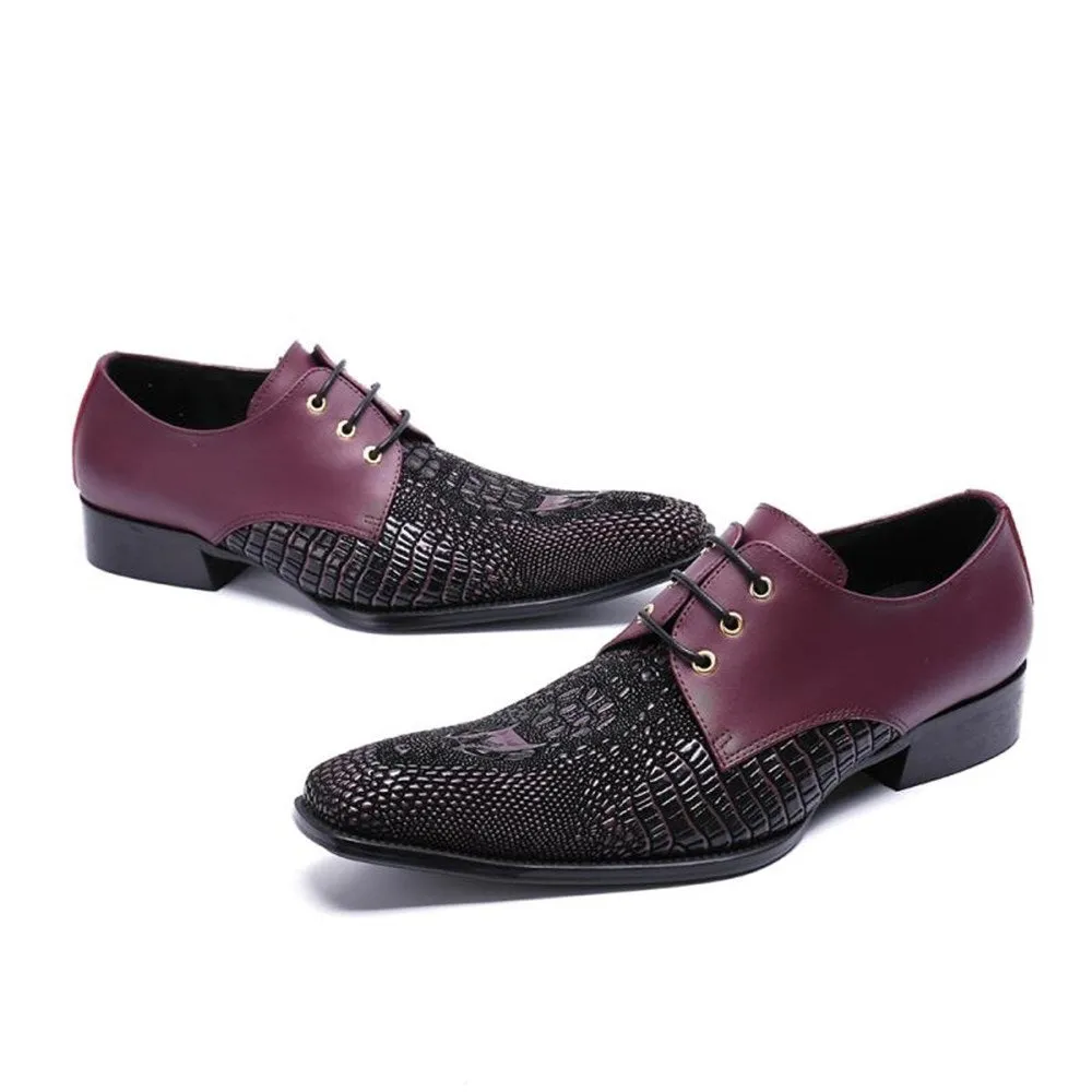 Men Lace Up Two Tones Oxford Shoes