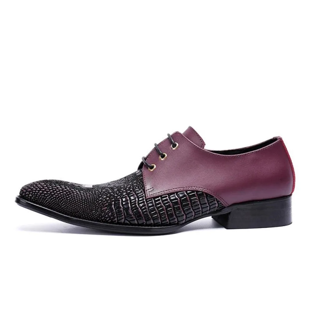 Men Lace Up Two Tones Oxford Shoes