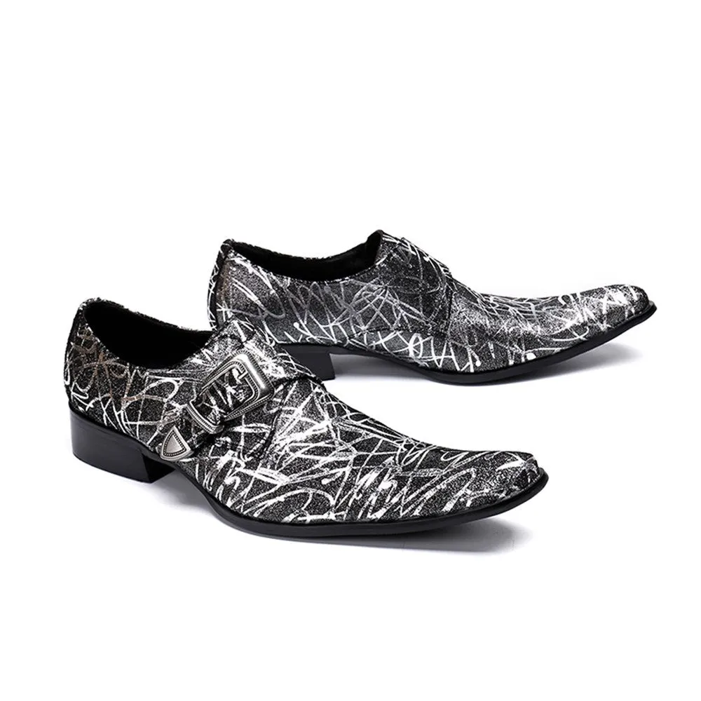 Men Slip On Monk Strap Oxford Shoes