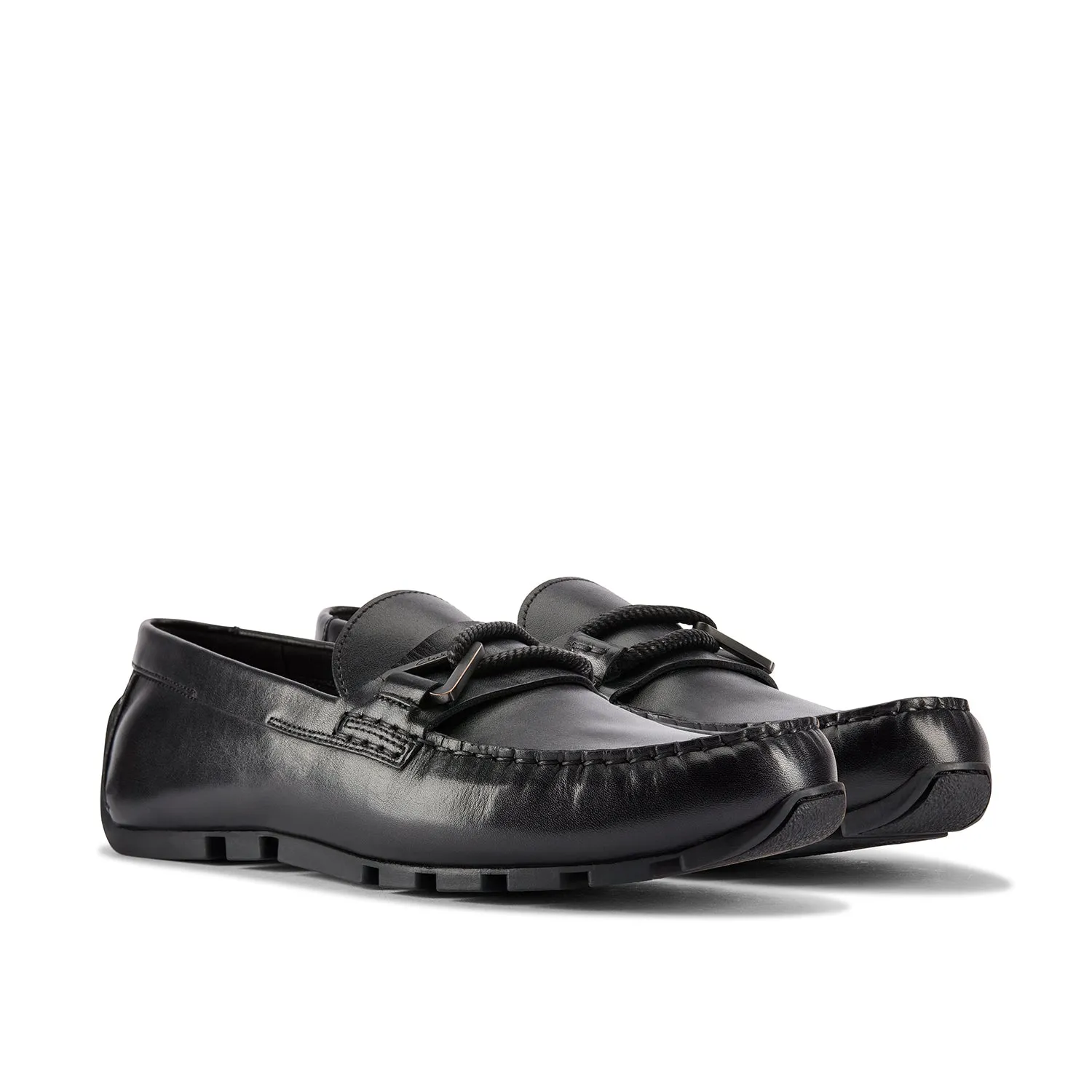 Mens - Oswick Trim Black Leather