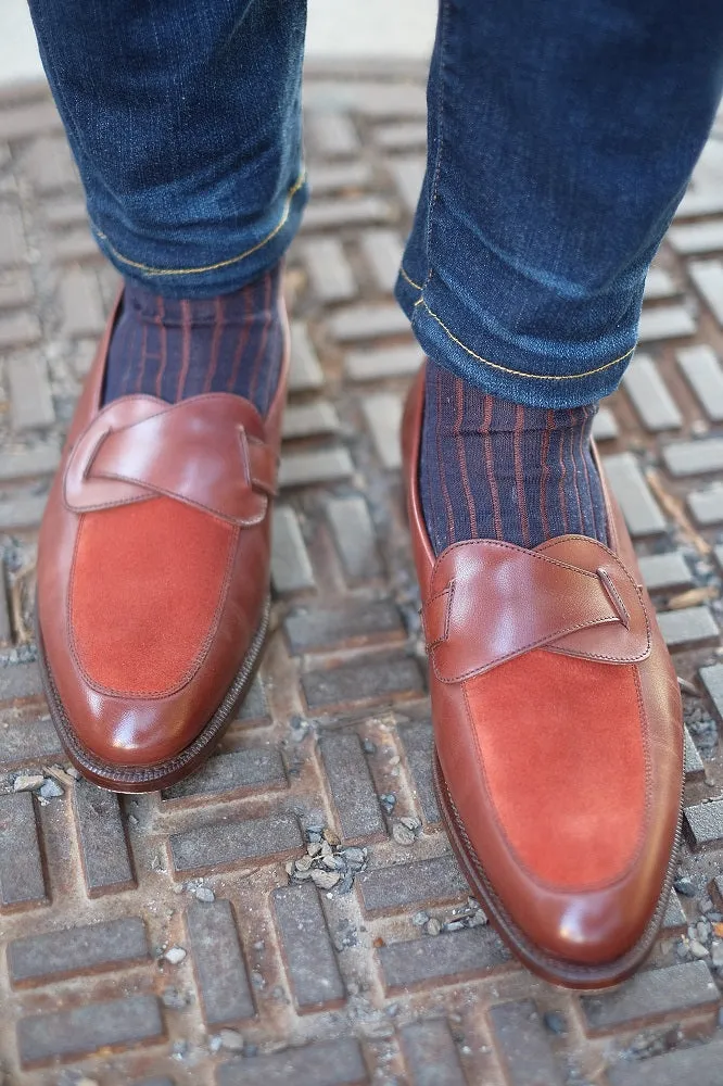 Meridian - MTO - Cedar Calf / Rust Suede - TMG Last - Single Leather Sole