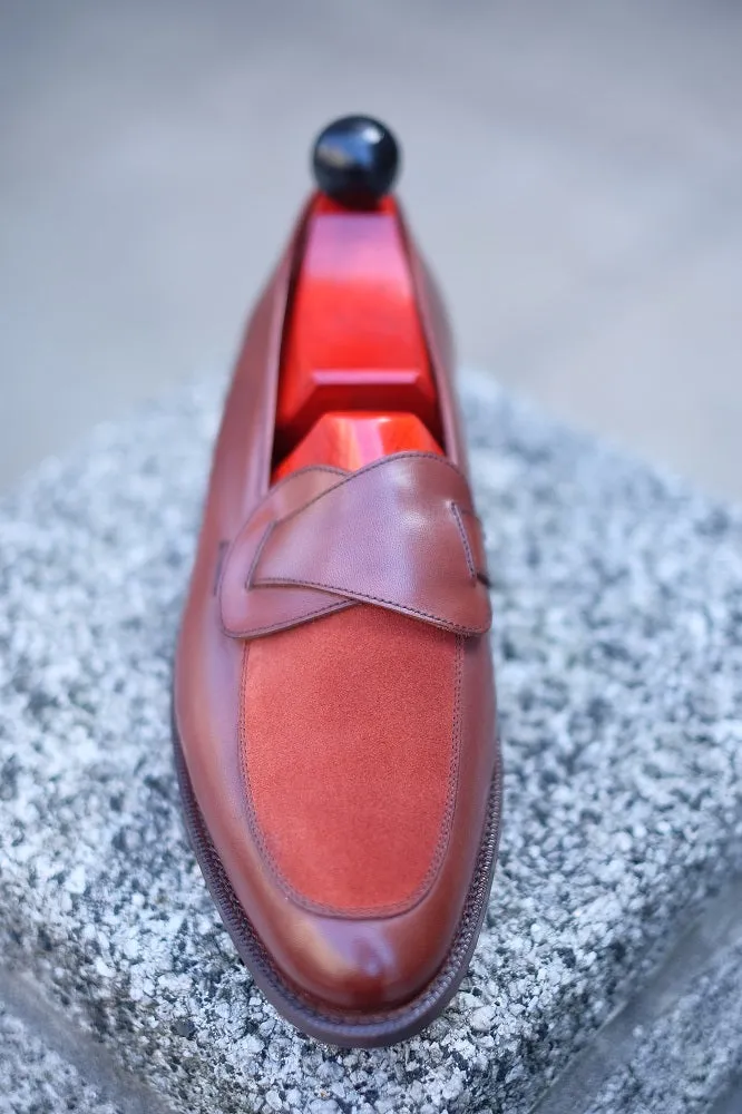 Meridian - MTO - Cedar Calf / Rust Suede - TMG Last - Single Leather Sole