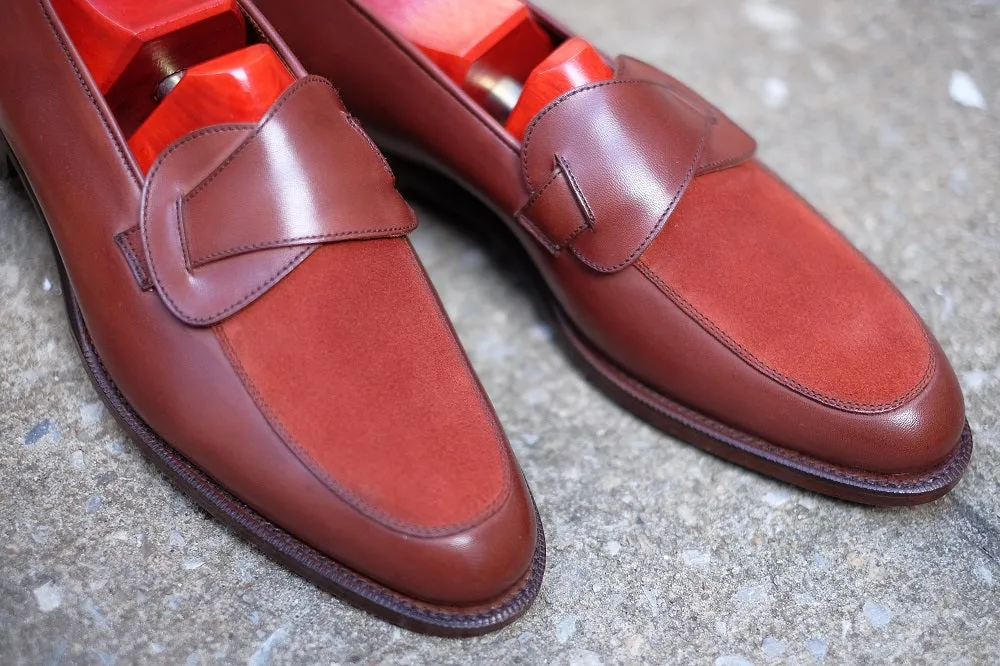 Meridian - MTO - Cedar Calf / Rust Suede - TMG Last - Single Leather Sole