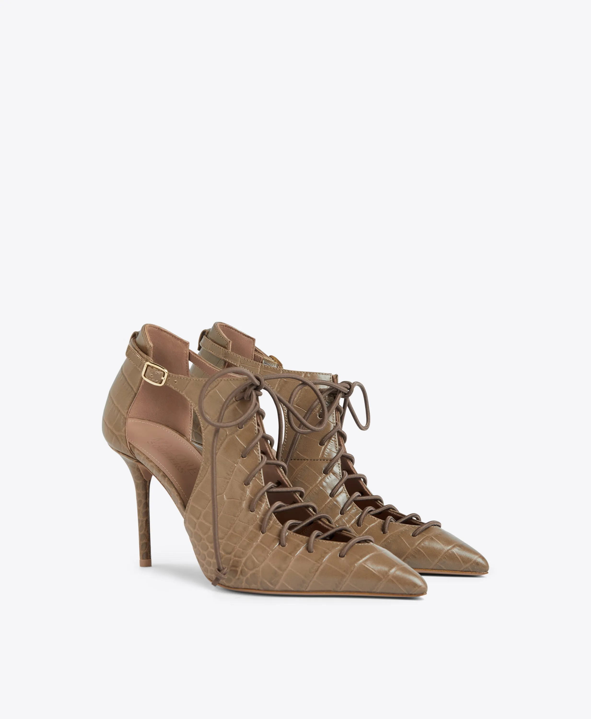 Montana 85 Taupe Leather Pumps