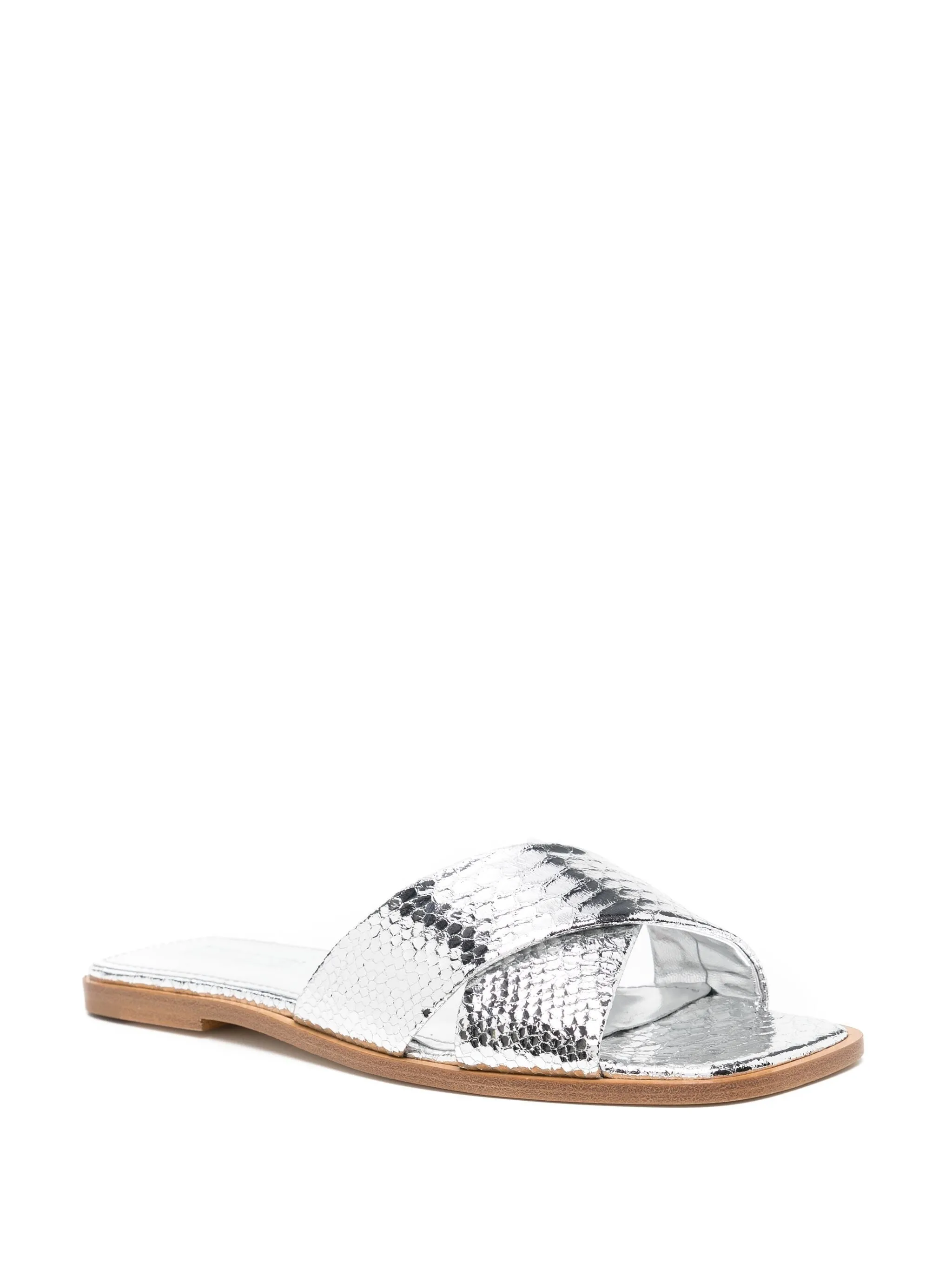 MONTECARLO FLAT LEATHER SANDALS