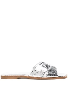 MONTECARLO FLAT LEATHER SANDALS