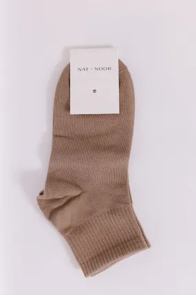 Nat   Noor Ankle Sock in Mocha