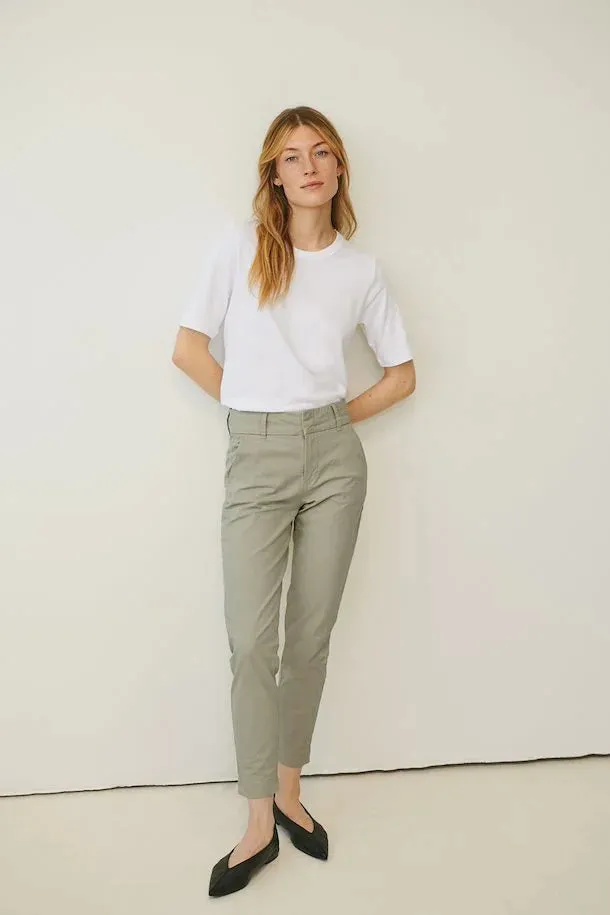 PART TWO SOFFYS COTTON TROUSERS VETIVER