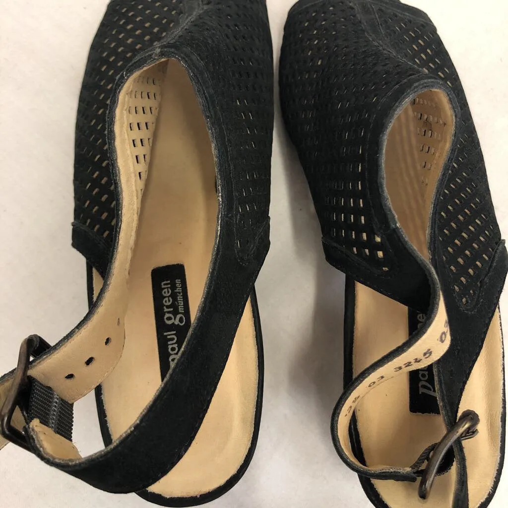 PAUL GREEN BLACK LOIS SLINGBACKS SZ 5.5 TCC