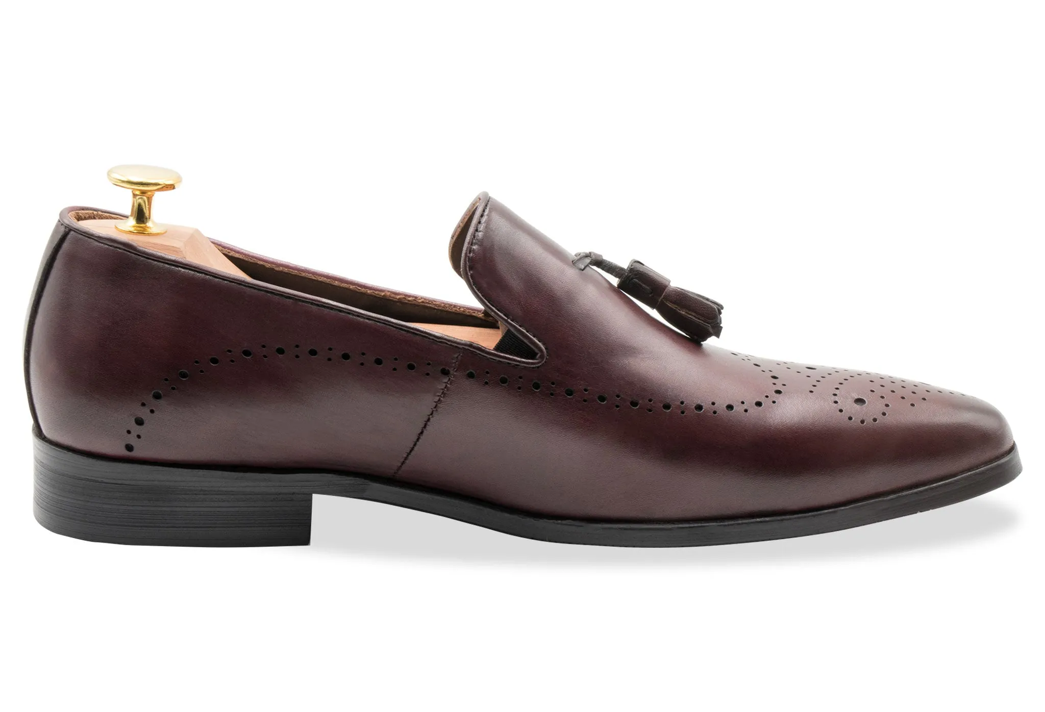 Pergamino Burgundy Tassel Loafer