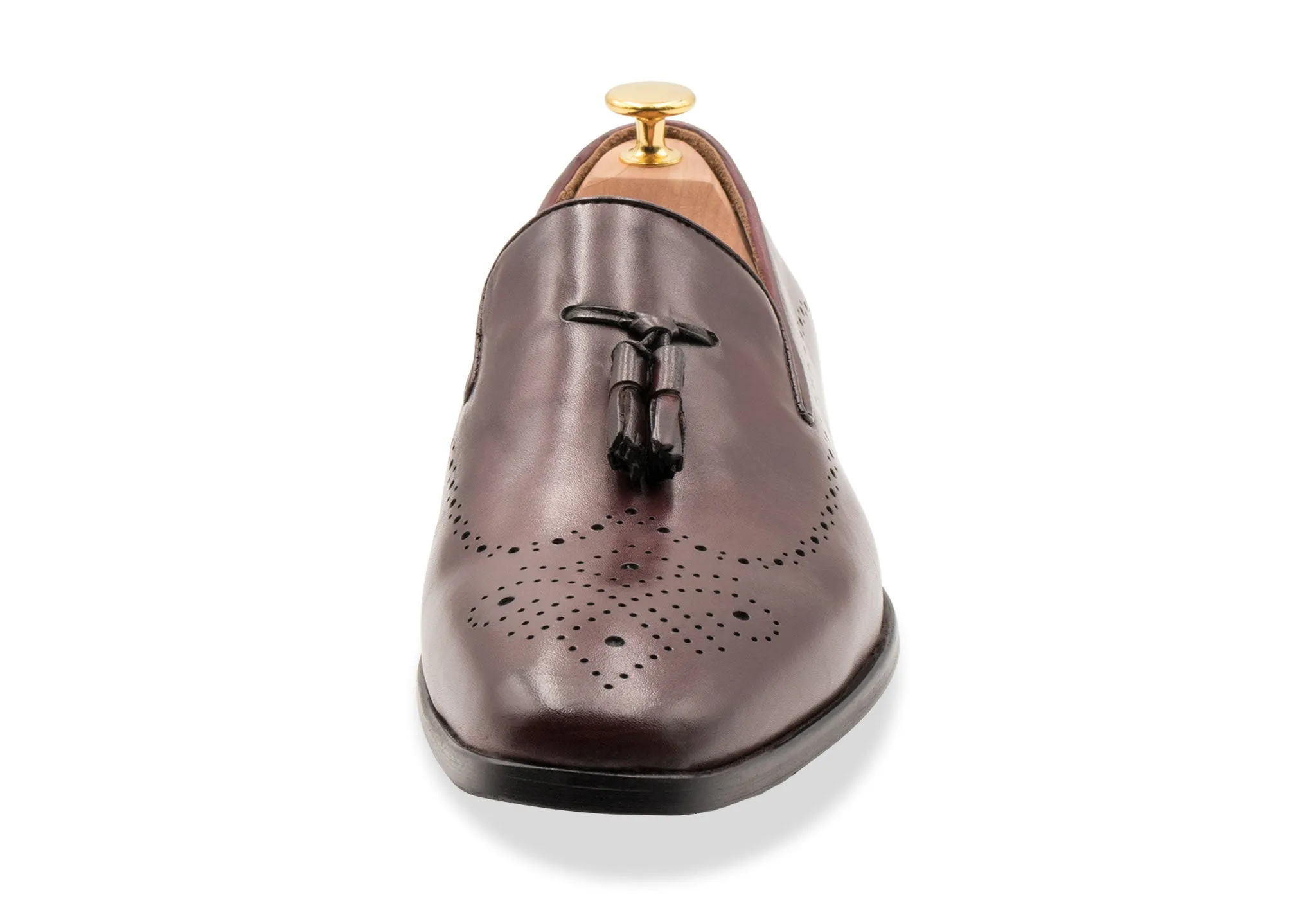 Pergamino Burgundy Tassel Loafer