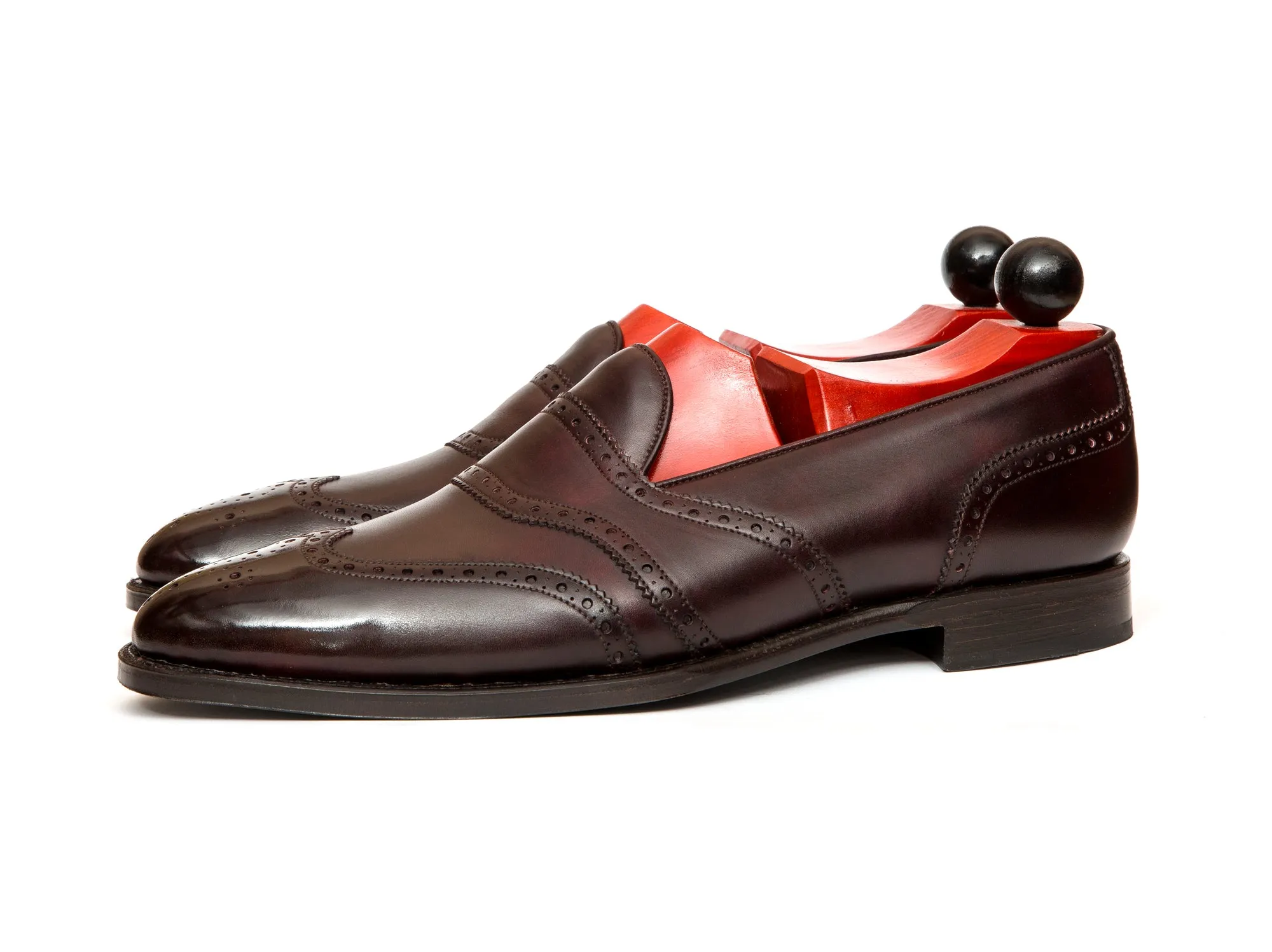 Piau - MTO - Plum Museum Calf - TMG Last - Single Leather Sole