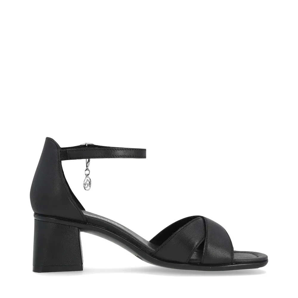 Remote Women's Dorina 50 Black Heel Sandal in Black