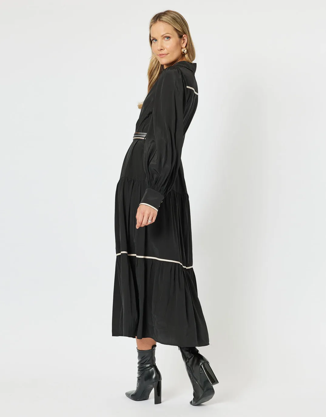 Roma Trim Dress - Black