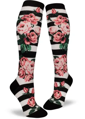 Romantic Rose Knee High Socks