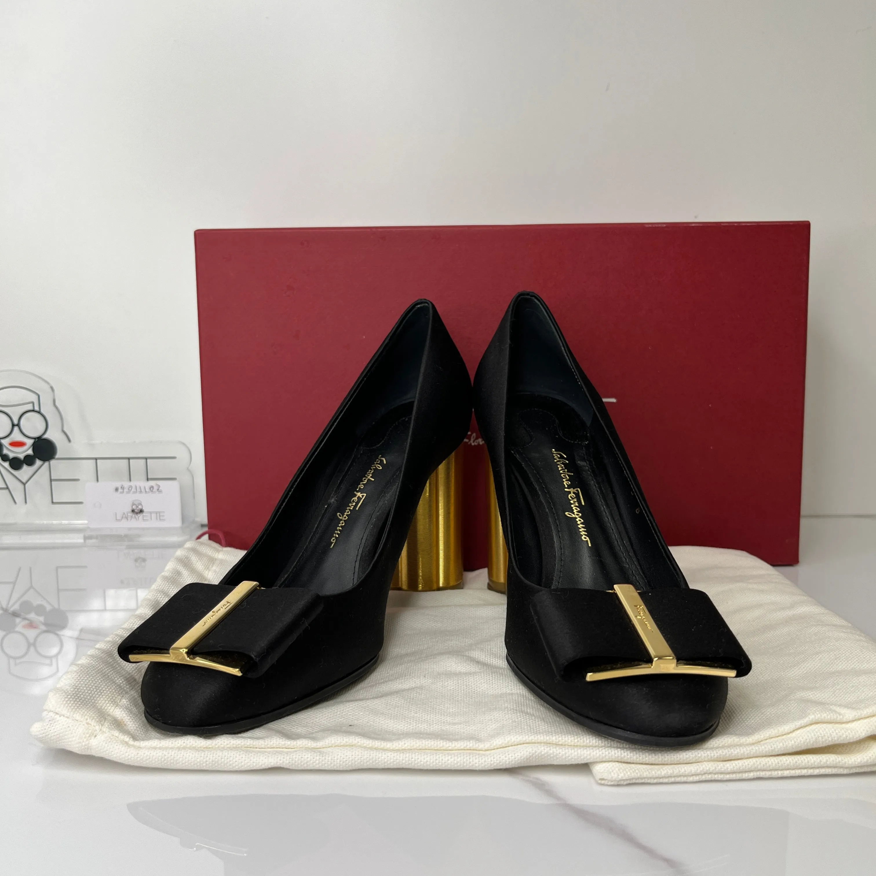 Salvatore Ferragamo Capua Flower-Heeled Pumps