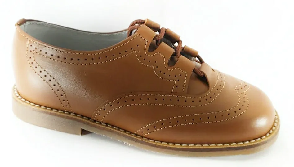 Shawn & Jeffrey Roble Tan Leather Oxford Shoe