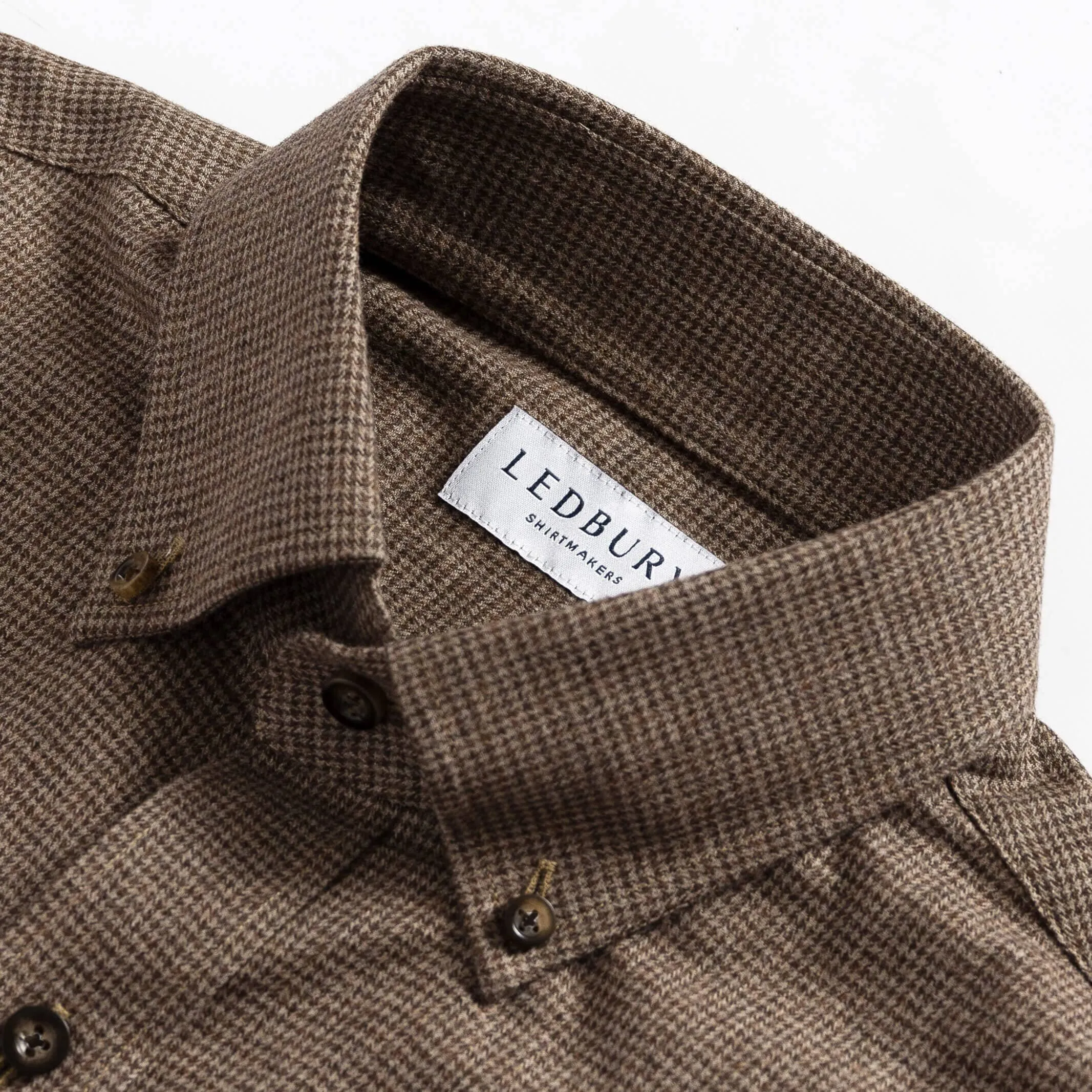 The Brown Conlon Houndstooth Custom Shirt