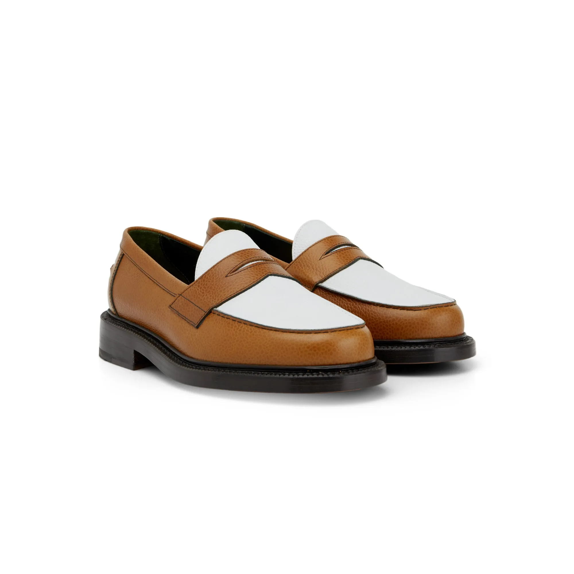 The Ellis Penny Loafer, Acorn/White