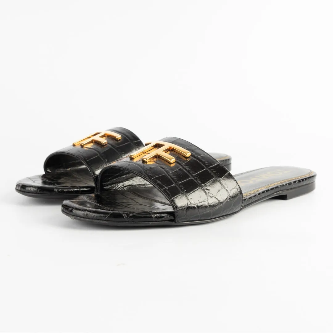 Tom Ford Real Croco Flat Sandals