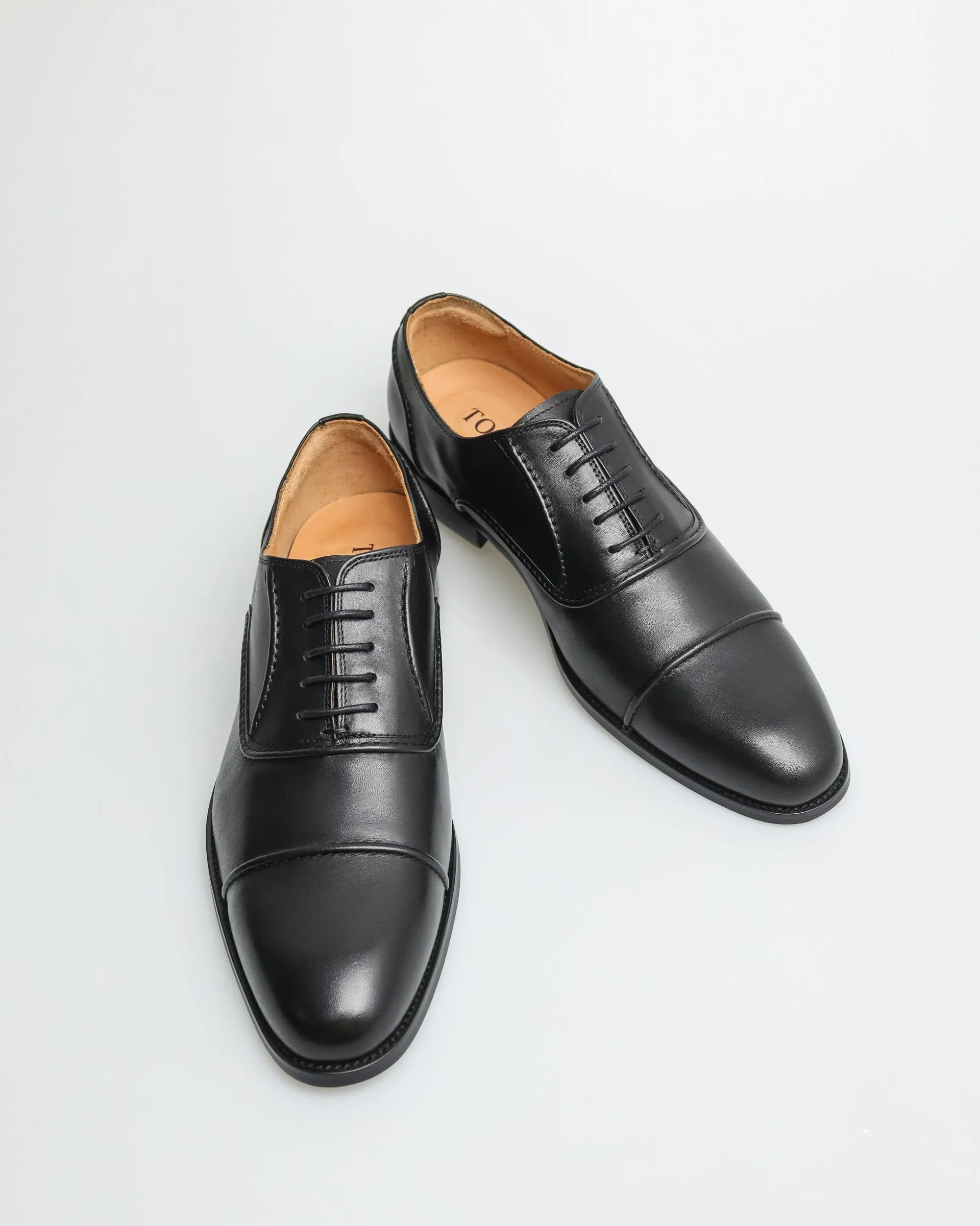 Tomaz F356 Men's Cap Toe Oxford (Black)