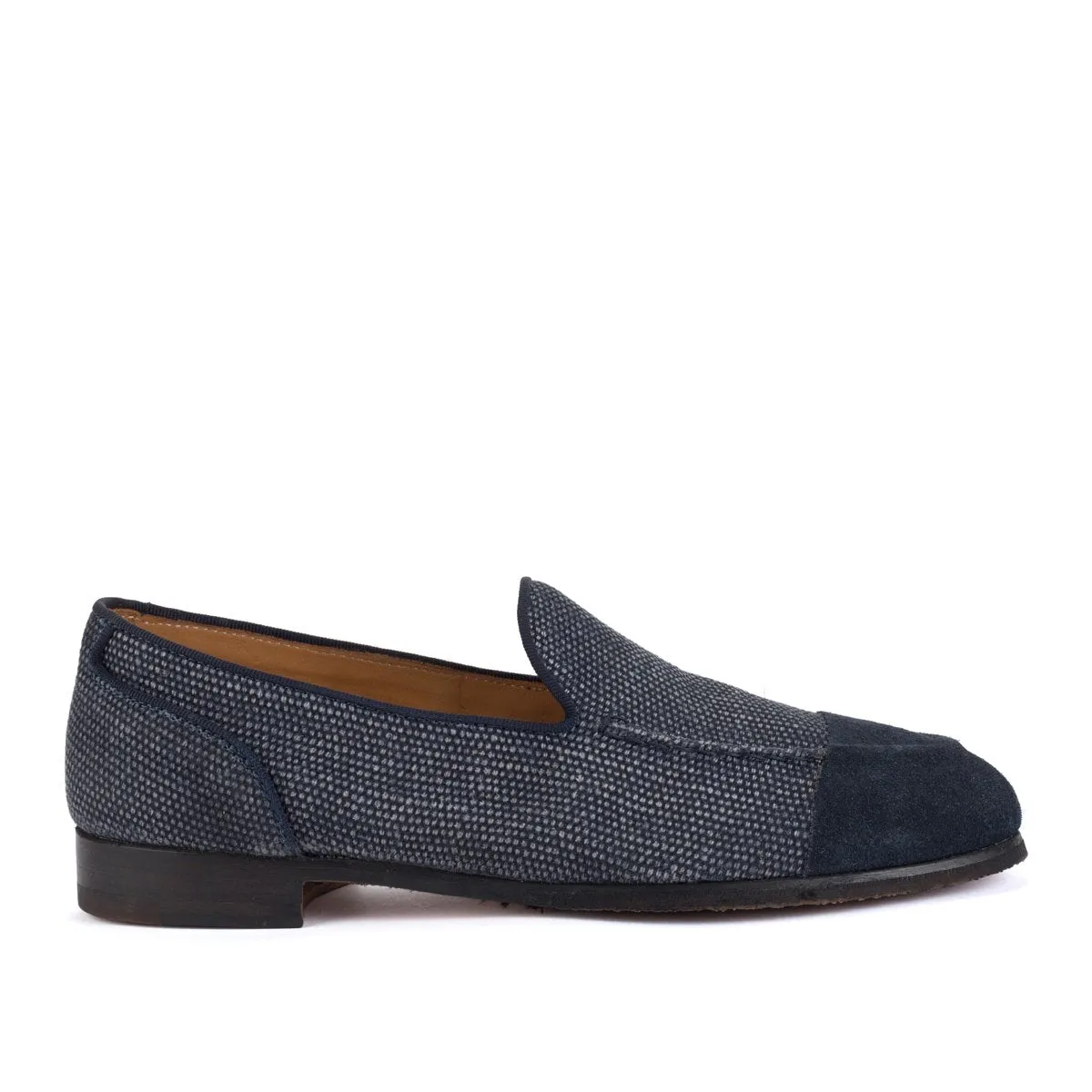 ZOE 56029<br>Navy linen loafers